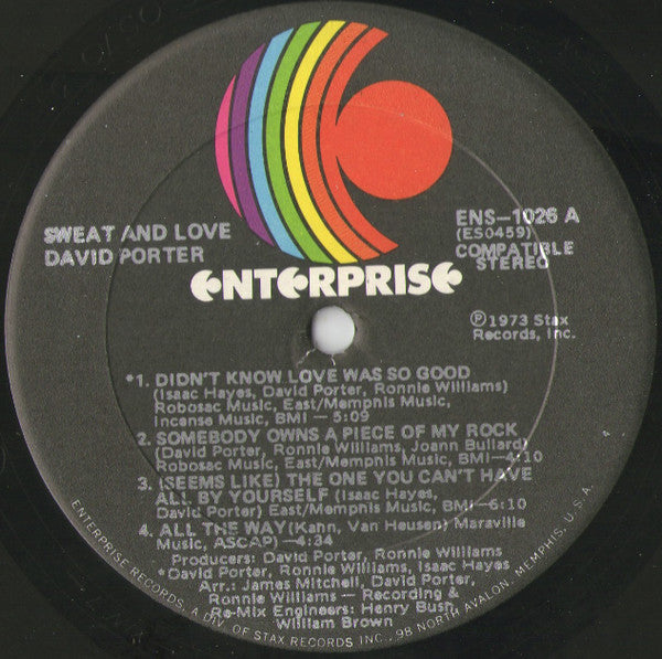 David Porter : Sweat & Love (LP, Album, Son)