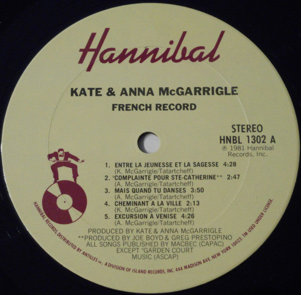 Kate & Anna McGarrigle : French Record (LP, Album)
