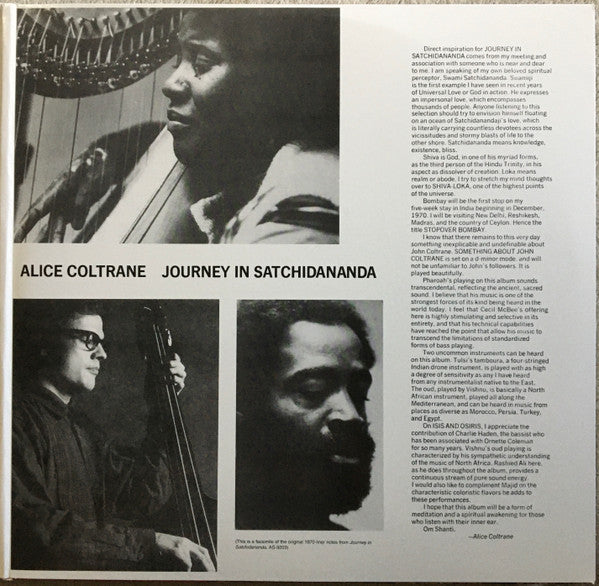 Alice Coltrane Featuring Pharoah Sanders : Journey In Satchidananda (LP, Album, Ltd, RE, 180)