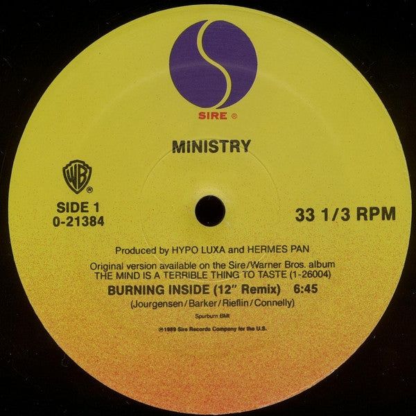 Ministry : Burning Inside (12", Maxi)