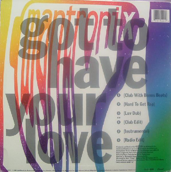 Mantronix Featuring Wondress Hutchinson : Got To Have Your Love (12", Single, Spe)