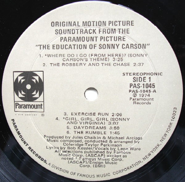 Coleridge-Taylor Perkinson : The Education Of Sonny Carson (Original Motion Picture Soundtrack) (LP, Album)
