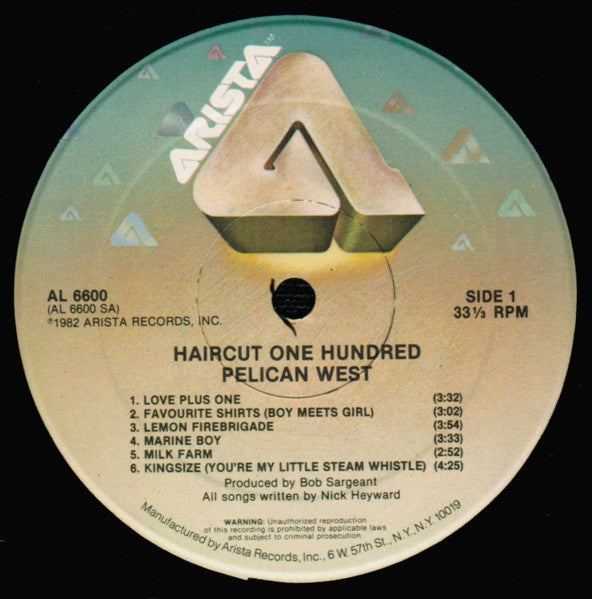 Haircut One Hundred : Pelican West (LP, Album, Hau)