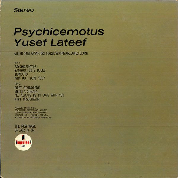 Yusef Lateef : Psychicemotus (LP, Album)