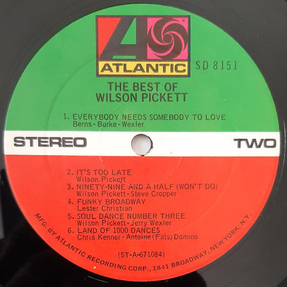Wilson Pickett : The Best Of Wilson Pickett (LP, Album, Comp, RE, RP)
