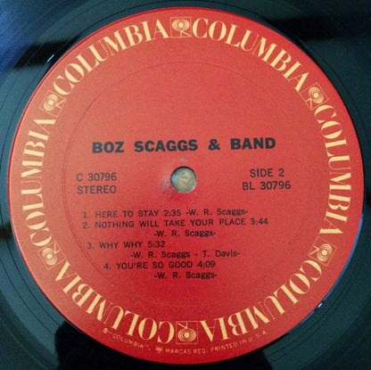 Boz Scaggs & Band : Boz Scaggs & Band (LP, Album)
