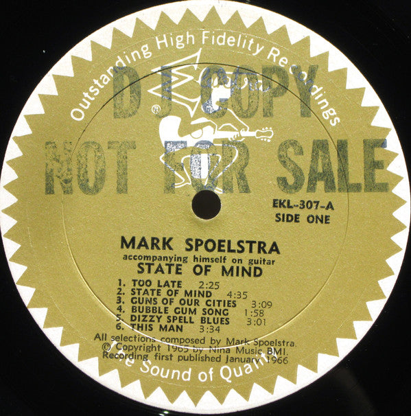Mark Spoelstra : State Of Mind (LP, Album, Mono)