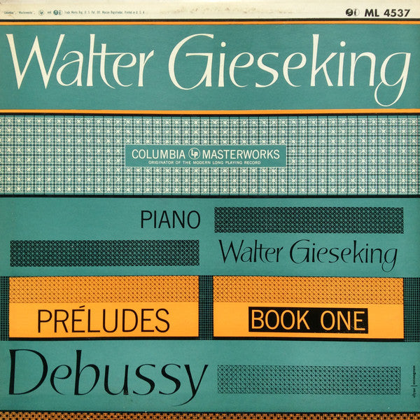 Walter Gieseking, Claude Debussy : Préludes – Book One (LP, Mono)