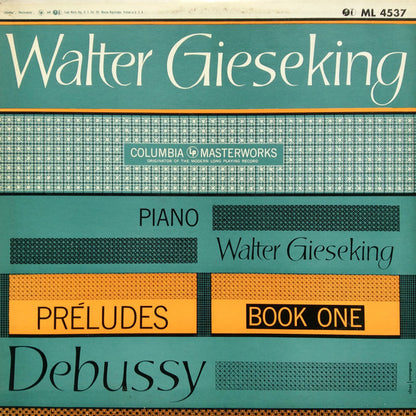 Walter Gieseking, Claude Debussy : Préludes – Book One (LP, Mono)