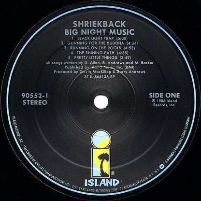Shriekback : Big Night Music (LP, Album, SP )