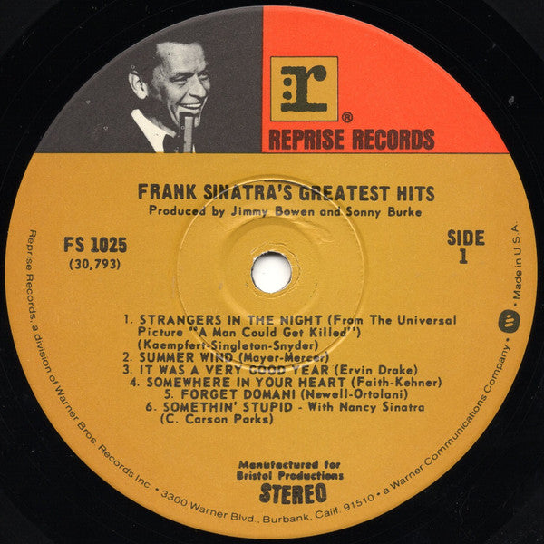 Frank Sinatra : Frank Sinatra's Greatest Hits (LP, Comp, RE, Win)