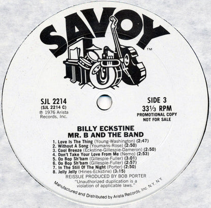 Billy Eckstine : Mister B. And The Band (2xLP, Comp, Promo)