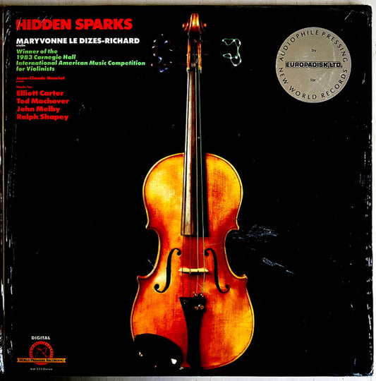 Maryvonne Le Dizes - Elliott Carter, Tod Machover, John Melby, Ralph Shapey : Hidden Sparks (LP, Album)