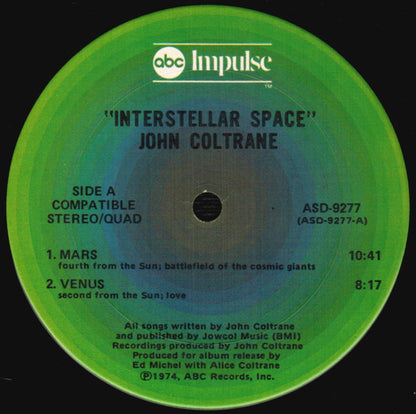 John Coltrane : Interstellar Space (LP, Album, Quad, Ter)