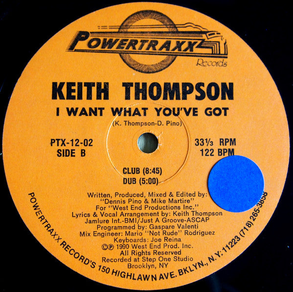 Keith Thompson : I Want What You've Got (12")