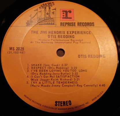 Otis Redding ● The Jimi Hendrix Experience : Historic Performances Recorded At The Monterey International Pop Festival (LP, Album, RP)