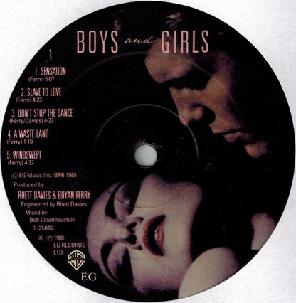 Bryan Ferry : Boys And Girls (LP, Album, ARC)