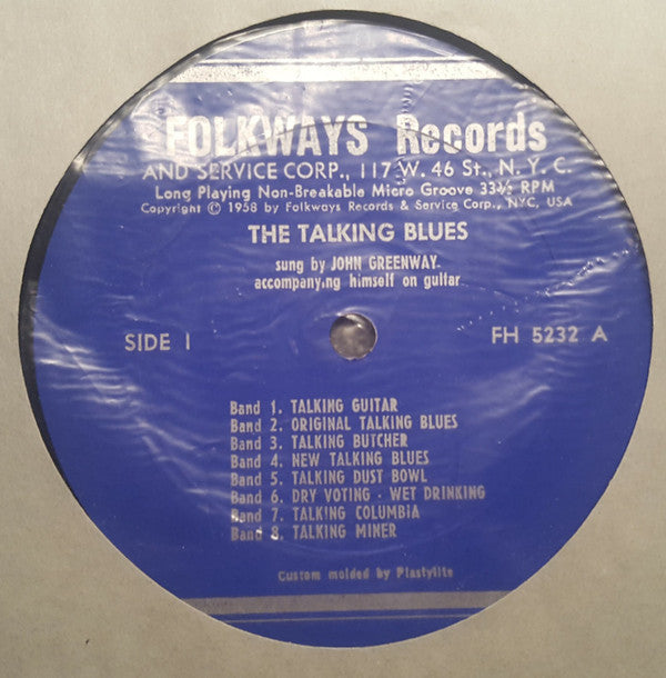 John Greenway (3) : The Talking Blues (LP, Mono)