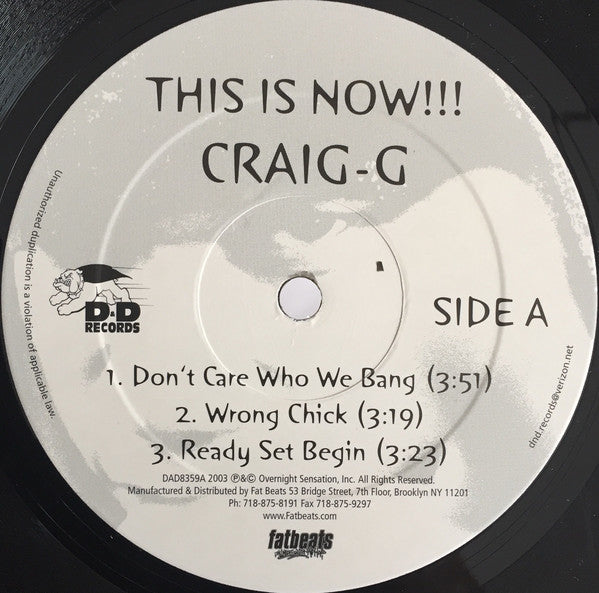 Craig G : This Is Now!!! (2xLP, Album)