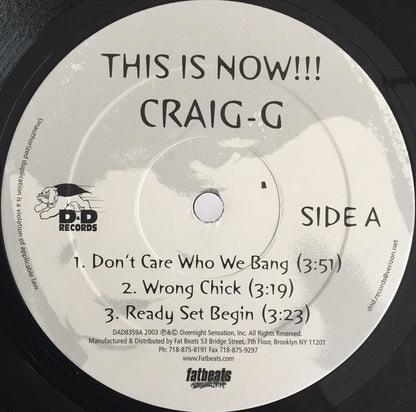 Craig G : This Is Now!!! (2xLP, Album)