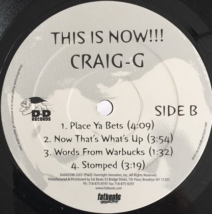 Craig G : This Is Now!!! (2xLP, Album)