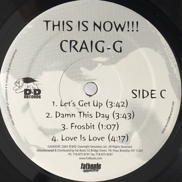 Craig G : This Is Now!!! (2xLP, Album)