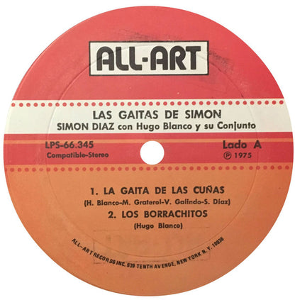 Simon Diaz Con Hugo Blanco Y Su Conjunto : Las Gaitas De Simon - Enemigo Publico Nº1 (LP, Album)