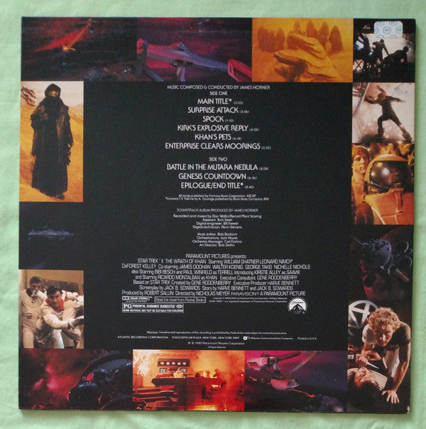 James Horner : Star Trek II: The Wrath Of Khan (Original Motion Picture Soundtrack) (LP, Album, AR )