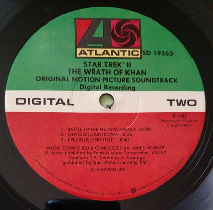 James Horner : Star Trek II: The Wrath Of Khan (Original Motion Picture Soundtrack) (LP, Album, AR )