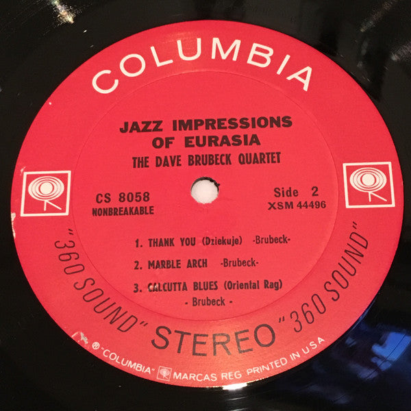 The Dave Brubeck Quartet : Jazz Impressions Of Eurasia (LP, Album)