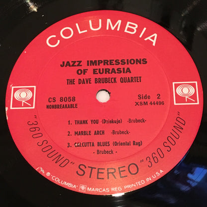 The Dave Brubeck Quartet : Jazz Impressions Of Eurasia (LP, Album)