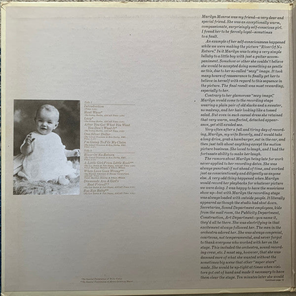 Marilyn Monroe : Remember Marilyn (LP, Comp, RE, Gat)