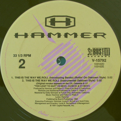 MC Hammer : This Is The Way We Roll (12")