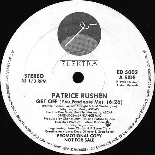 Patrice Rushen : Get Off (You Fascinate Me) (12", Promo)
