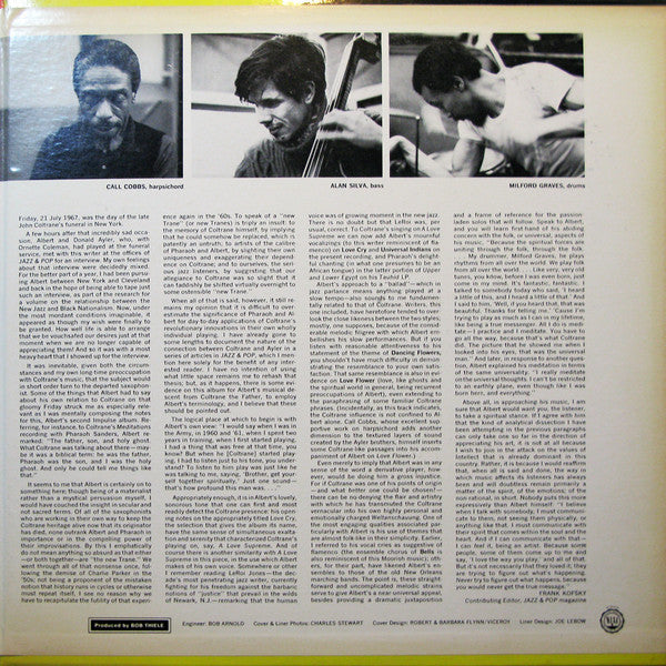 Albert Ayler : Love Cry (LP, Album, Gat)
