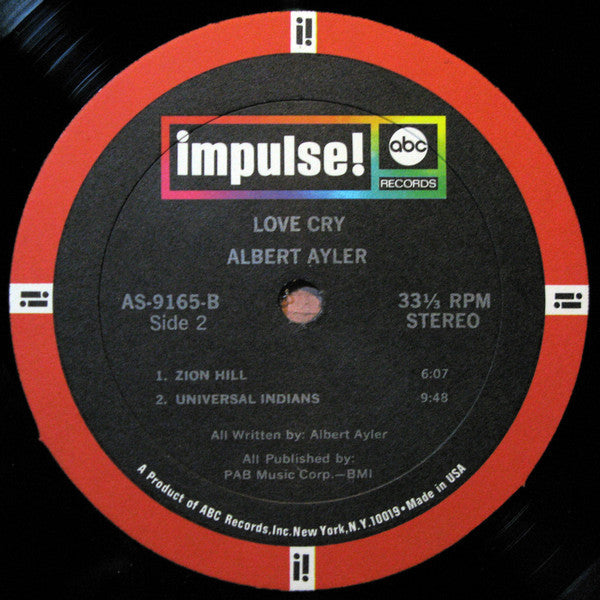 Albert Ayler : Love Cry (LP, Album, Gat)