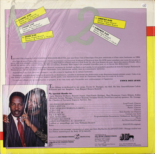 Liza Williams Beauvil : Cheri (LP, Album)