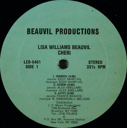 Liza Williams Beauvil : Cheri (LP, Album)