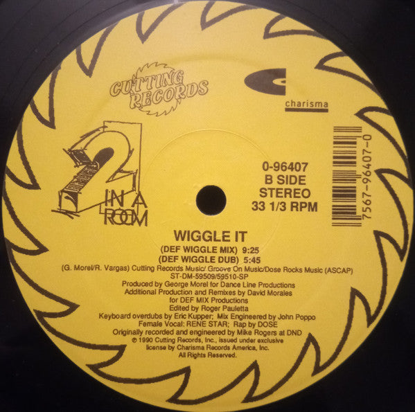 2 In A Room : Wiggle It (12")