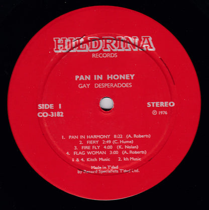 Gay Desperadoes Steel Orchestra : "Pan In Honey" (LP, Album)