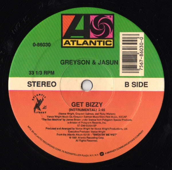 Greyson & Jasun : Get Bizzy / No Shortz (12", Single)