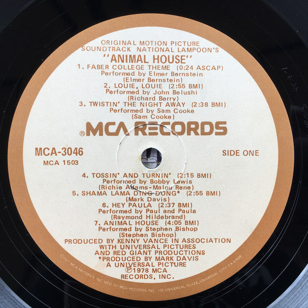 Various : National Lampoon's Animal House (Original Motion Picture Soundtrack) (LP, Comp, Glo)