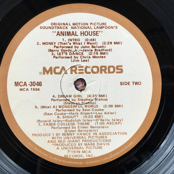 Various : National Lampoon's Animal House (Original Motion Picture Soundtrack) (LP, Comp, Glo)
