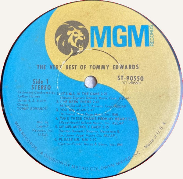 Tommy Edwards : The Very Best Of Tommy Edwards (LP, Comp, Club, Cap)