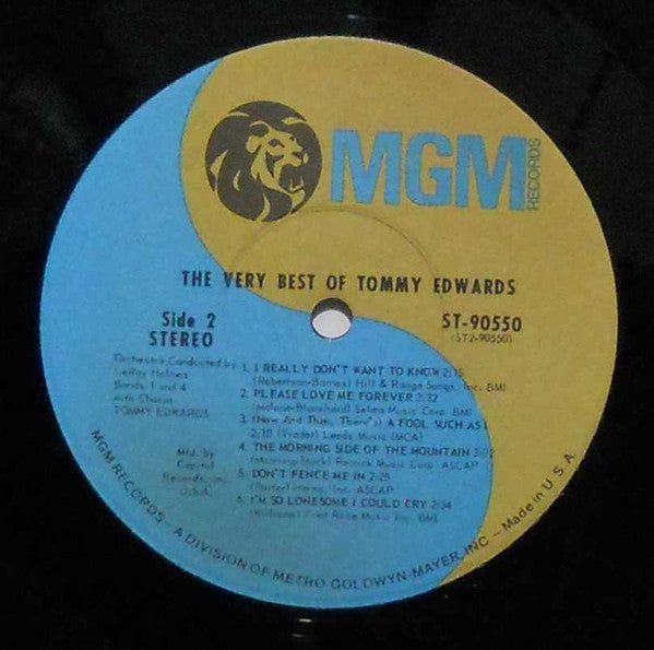 Tommy Edwards : The Very Best Of Tommy Edwards (LP, Comp, Club, Cap)