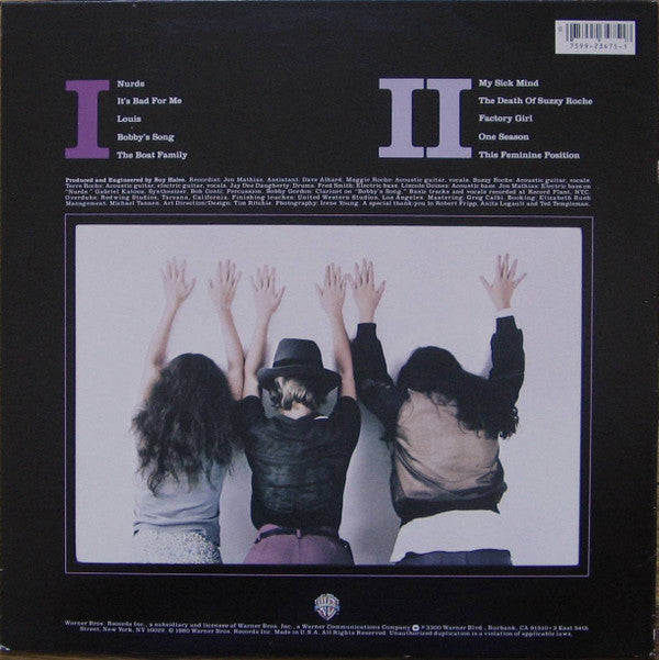 The Roches : Nurds (LP, Album, RE, Win)