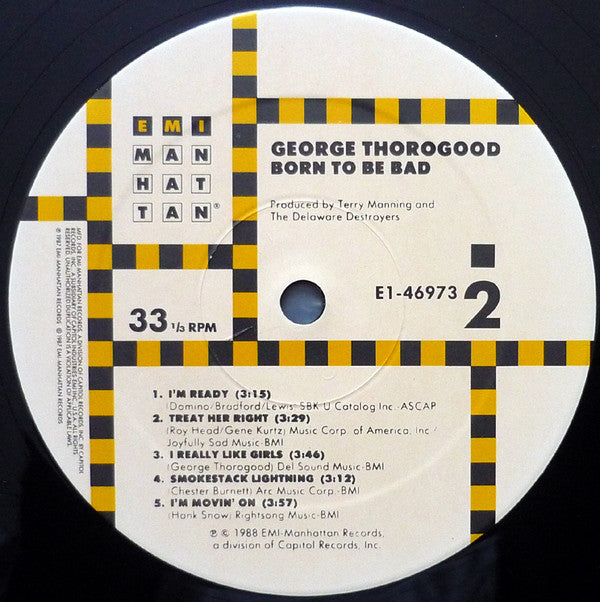 George Thorogood & The Destroyers : Born To Be Bad (LP, Album, Spe)