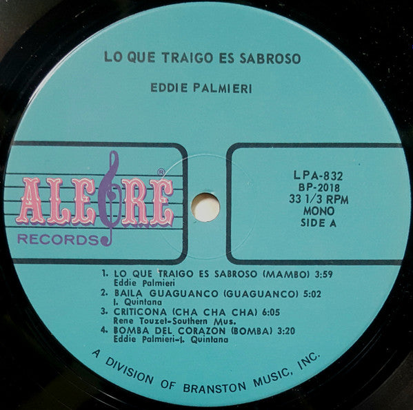 Eddie Palmieri : Lo Que Traigo Es Sabroso (LP, Album, Mono, RE, RP, Dar)