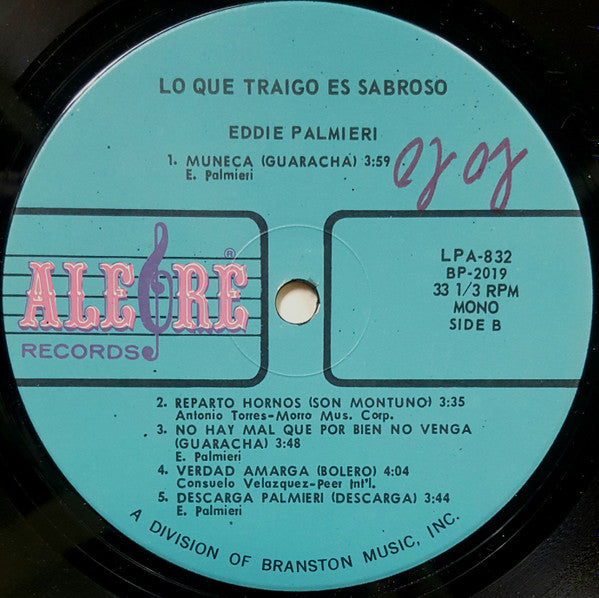 Eddie Palmieri : Lo Que Traigo Es Sabroso (LP, Album, Mono, RE, RP, Dar)