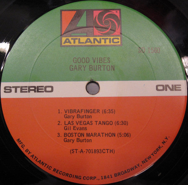 Gary Burton : Good Vibes (LP, Album, Ter)